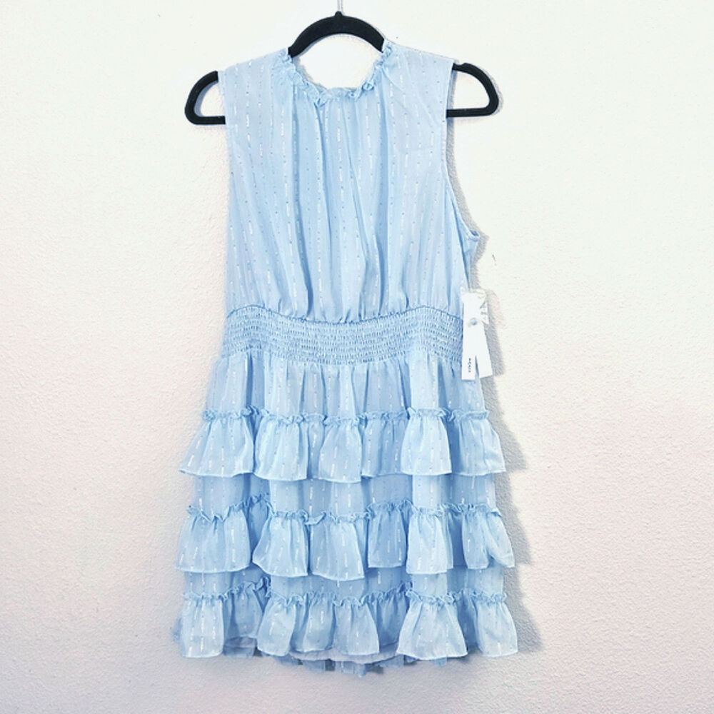 Aqua Bloomingdale's Exclusive Cocktail Dress XL Light Blue Coquette Party